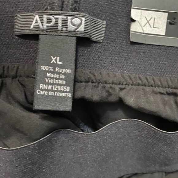 Apt 9 Black Tie jogger pants, size XL - Picture 3 of 3